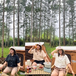 W0045 เสื้อเชิ้ตแต่งด้าย ตัดขอบใส่แล้วไม่มีอ้วนน่าร๊ากกก แต่งปก​แต่งแขนน่าร๊าก​ plussize สาวอวบ