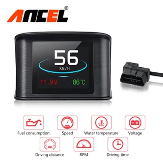 Ancel P10 OBD2 HUD เครื่องวัดแรงดันไฟฟ้าดิจิทัล อัตโนมัติ OBD2 สําหรับรถยนต์