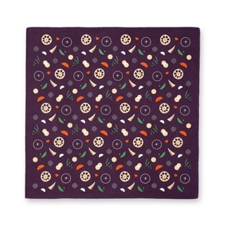 (06564) Size 50x50 cm - Furoshiki ผ้าห่อ ผ้าญี่ปุ่น ลายรากบัวหม้อตุ๋น (煮物, Nimono)