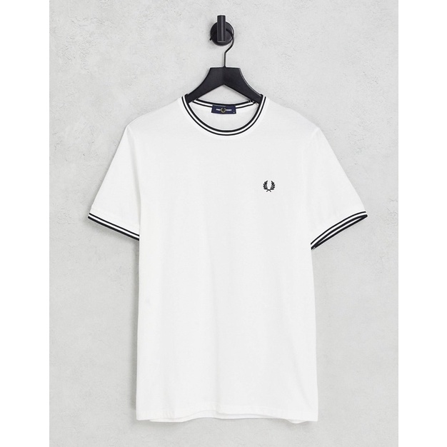 Fred Perry Twin Tipped T-Shirt in White