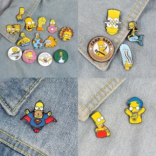 เข็มกลัด รูปการ์ตูน The Simpson Family Simpson สุดฮา เหมาะกับของขวัญ สําหรับเพื่อน