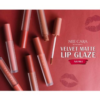 ⚡FLASH SALE⚡♡พร้อมส่ง  NEE CARA VELVET MATTE LIP GLAZE (NA1961)