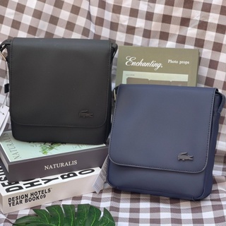 กระเป๋า crossbody คลาสสิกของผู้ชายคลาสสิก *Lacoste_กระเป๋าธุรกิจผู้ชายความจุขนาดใหญ่