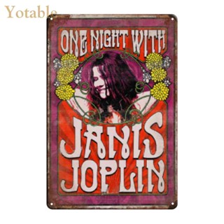 Janis Joplin Plate ป้ายโลหะ สไตล์วินเทจ สําหรับตกแต่งผับ บาร์ โรงรถ