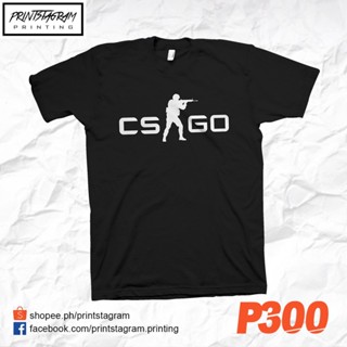 เสื้อสีขาว เสื้อวินเทจชาย |เสื้อ CS GO ผ้าฝ้าย 100% i&lt;I เสื้อยืดแฟชั่น เสื้อคนอ้วน เสื้อทหาร Tee