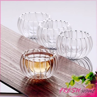 แก้วชา ถ้วยจอก แก้วใสสองชั้นทนความร้อน Tea Cups
