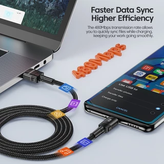 Toocki 100W สายชาต Type C สายชาร์จชาร์จเร็ว USB C สายชาร์จข้อมูลแบบเร็ว รองรับ Huawei Super Fast Charge