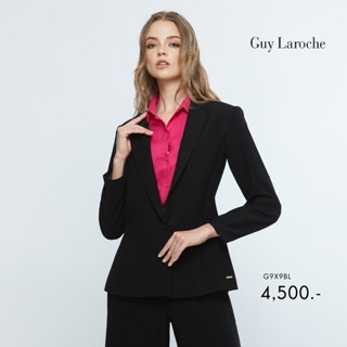 Guy Laroche Jacket แจ็คเก็ตทำงานสีดำ ทรงเข้ารูป Shape Up Basic Jacket (G9X9BL)