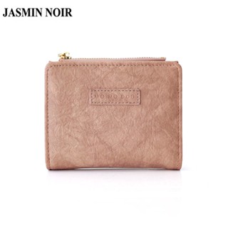 Jasmin NOIR กระเป๋าสตางค์หนัง PU ใบสั้น มีซิป แฟชั่นสตรี