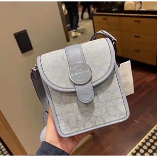 พร้อมส่ง แท้ 🇺🇸💯% New Coach NORTH/SOUTH LONNIE CROSSBODY IN SIGNATURE JACQ (COACH C8321)