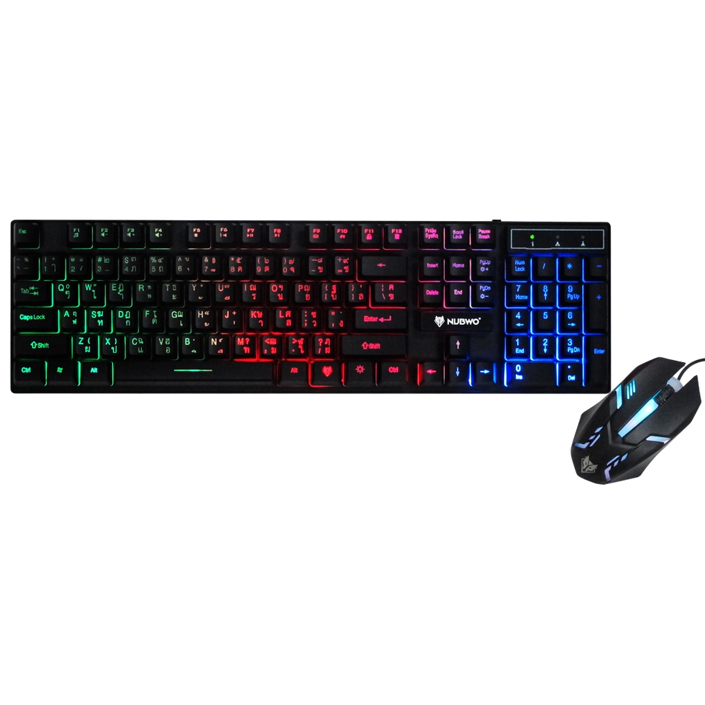 🛵มีส่งด่วน💨 NUBWO SAVITAR NKM-623 COMBO SET KEYBOARD+MOUSE PINK WHITE BLACK ประกัน 1 ปี