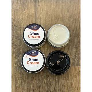 Shucare Shoe Cream ครีมขัดเงาชนิดตลับ 50 ml. ครีมบำรุง และให้ความเงางามเครื่องหนัง มีให้เลือก 2 สี สีธรรมชาติ/สีดำ