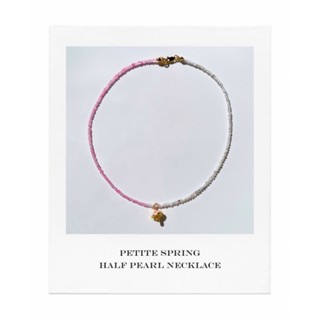 Valleydarley - สร้อยคอ Petite Spring Half Pink-White Necklace