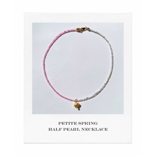 Valleydarley - สร้อยคอ Petite Spring Half Pink-White Necklace