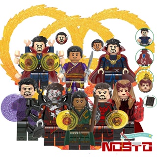 สร้างปริศนา Minifigures Master Mordo Defender Evil Doctor Strange Scarlet Witch Wong Mini Figures ของเล่นของขวัญ