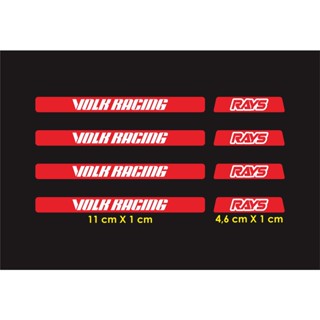 สติกเกอร์ VOLK RACING RAYS STICKER VELK RACING All Cars STICKER VELK 8 ชิ้น