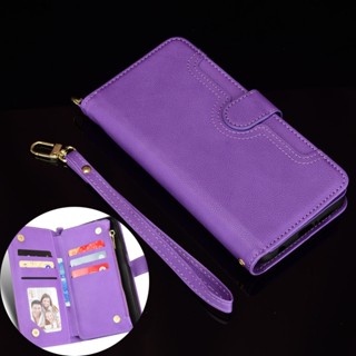 เคสฝาพับ เคสเปิดปิด Redmi Note 11 Pro 11s 5G 10 10s Leather Case Xiaomi 11T Pro Flip Cover เคสโทรศัพท์หนัง นิ่ม แบบฝาพับแม่เหล็ก พร้อมช่องใส่บัตร และเหรียญ มีซิป และสายคล้อง Card Slots Zipper Wallet Lanyard TPU Shell Stand Phone Covers Cases เคส ฝาพับหนัง