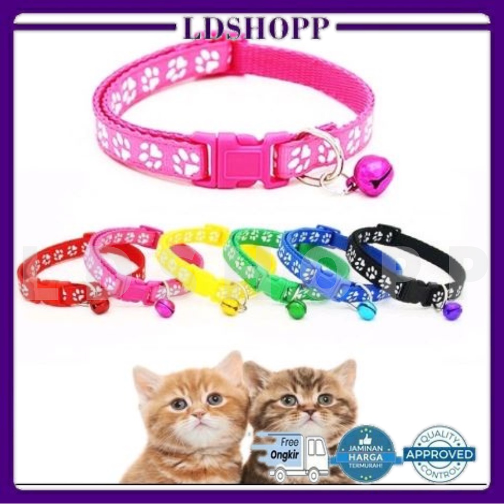 LDS สร้อยคอกระดิ่งแมว / สายคล้องคอสัตว์เลี้ยงน่ารัก ปลอกคอสุนัขแมว / สร้อยคอลายติดตามแมวนําเข้า