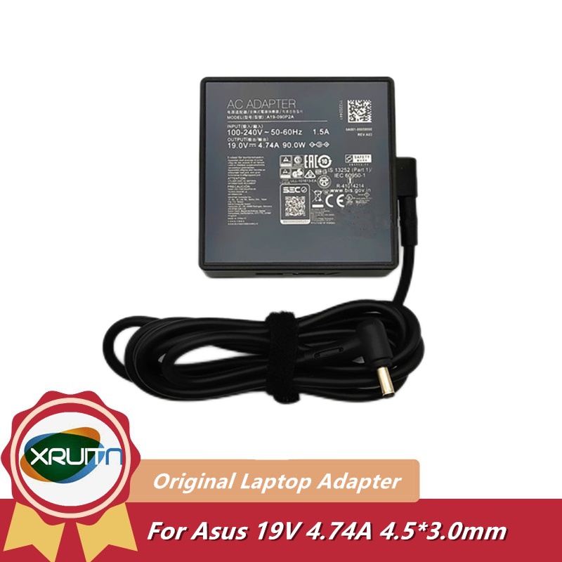 สําหรับ Asus 90W ของแท้ AC/DC Adapter Charger 19V 4.74A 4.5*3.0 มม.A19-090P2A แหล่งจ่ายไฟ