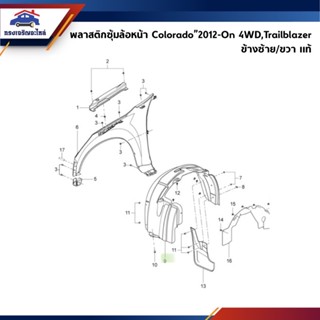 (แท้💯%) พลาสติกกรุล้อหน้า ซุ้มล้อหน้า Chevrolet Colorado”2012-On 4WD ตัวสูง,Trailblazer”2012-On