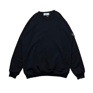 STONE ISLAND เสื้อแจ็กเก็ต ลายหิน CREWNECK สีดํา