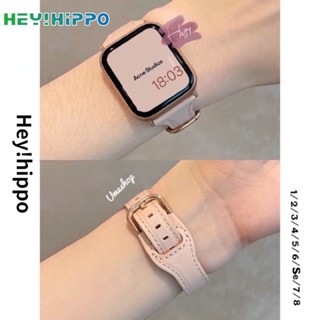 สายนาฬิกาข้อมือหนัง PU ขนาดเล็ก สําหรับสมาร์ทวอทช์ รุ่น 8 7 6 SE 5 4 iwatch ขนาด 45 44 42 41 40 38 มม.