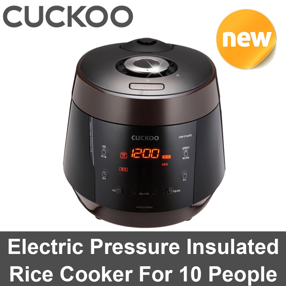 CUCKOO CRP-P104FB Electric Pressure Insulated Rice Cooker for 10 People Fast