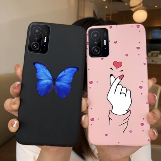 เคสโทรศัพท์ซิลิโคน TPU แบบนิ่ม ลายดอกเดซี่ และหัวใจ สําหรับ Xiaomi Mi 11T 11T Pro 11T Pro 11T