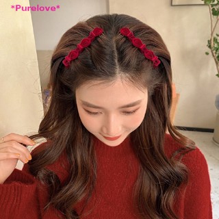 Purelove&gt; ใหม่ กิ๊บติดผมถัก อลิซ สีดํา น่ารัก เครื่องประดับผม สําหรับผู้หญิง