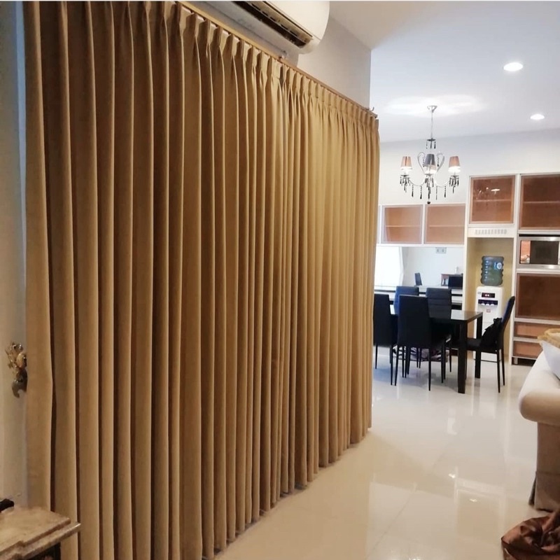 PREMIUM HOTEL Plain Blackout Curtains Plisset เครื่องแต่งกายความสูง 150 - 300 ซม./3 เมตร Classic Mod