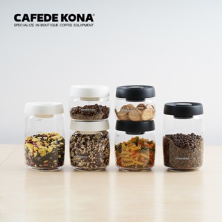 พร้อมส่งจากไทย CAFEDE KONA Glass Vacuum Sealed Tank กระปุกเก็บเมล็ดกาแฟ