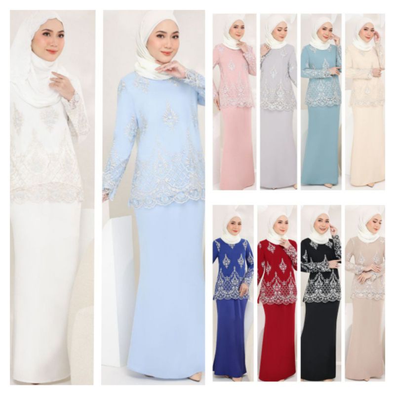 Raisa Kurung Moden Lace! 794 Kurung Moden Raisa! Wudhu Friendly Kurung Lace! ลูกไม้ปัก! เสื้อผู้หญิงทูน่า Nikah Kenduri
