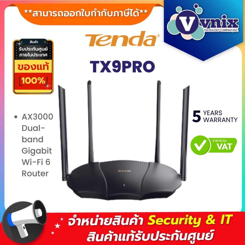 TX9 PRO Tenda AX3000 Dual-band Gigabit Wi-Fi 6 Router By Vnix Group