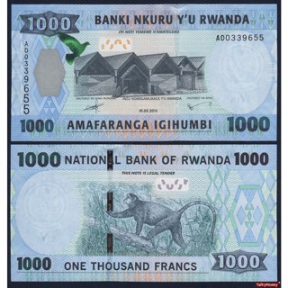 ธนบัตรประเทศ รวันดา Rwanda ราคา 1000 ฟรังส์ รุ่นปี 2015 P-39A สภาพใหม่เอี่ยม 100%UNC ไม่ผ่านการใช้ สำหรับสะสม