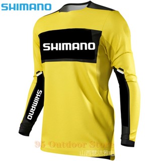 Shimano เสื้อยืดแขนยาว ป้องกันรังสียูวี ระบายอากาศ แห้งเร็ว สําหรับผู้ชาย ตกปลา 3VT9