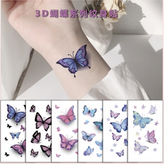 แทททูมินิมอล แทททูเกาหลี sticker tattoo tatto แทททูผีเสื้อ แทททู ผีเสื้อ korean style butterfly ลอกน้ำ เพ้นตัว สวย