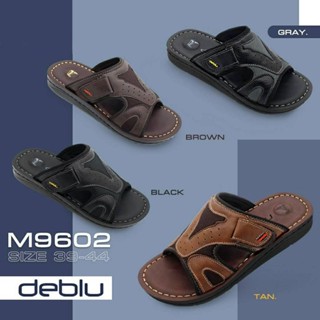 NFshoes ถูกสุด! รองเท้าแตะ ชาย เพื่อสุขภาพ แบบสวม Deblu เดอบลู รุ่น M9602 พื้นเย็บขอบ นุ่มนิ่ม น้ำหนักเบา ของแท้ 100%