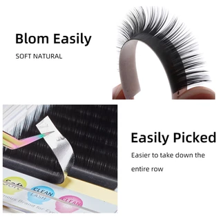 Yelix 0.07 B/C/C+/D Camellia Volume Eyelash Extension ผสมความยาวในหนึ่งแถว Lash พรีเมี่ยมนุ่มขนตาแสงธรรมชาติ Premade แฟน Lashes