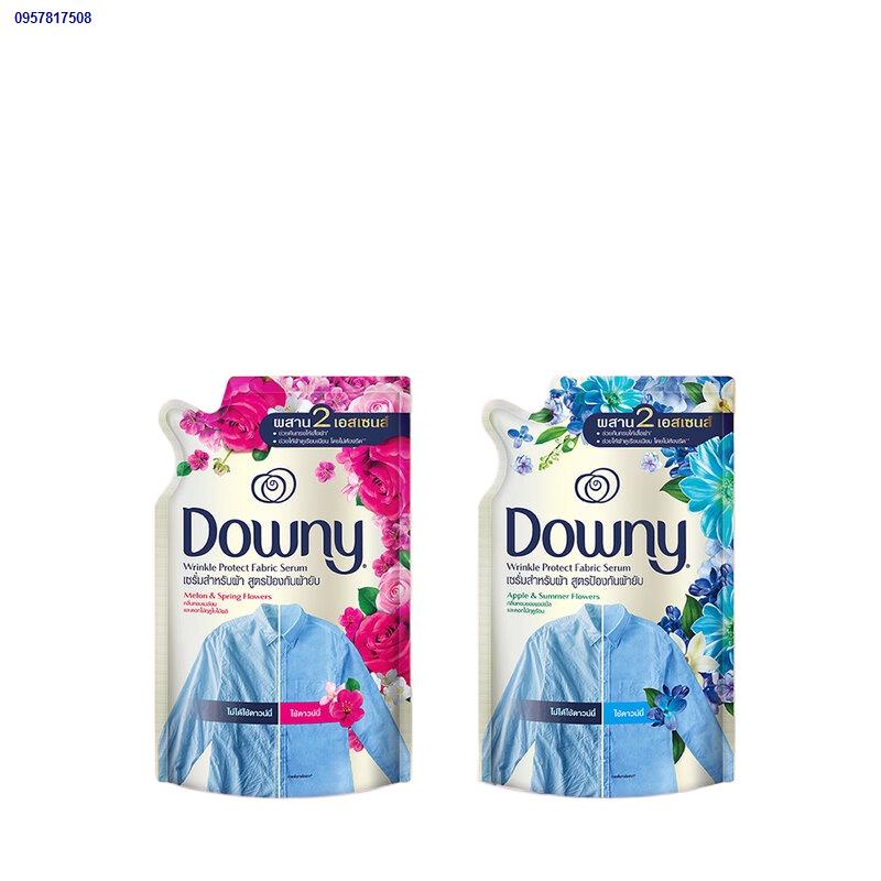 Downy Wrinkle Protect Fabric Serum Melon &amp; Spring Flowers 500ml ดาวน์นี่ น้ำยาปรับผ้านุ่ม สูตรป้องกันผ้ายับ กลิ่นหอมเมลอ