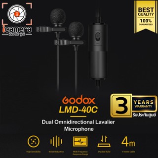 Godox Microphone LMD-40C Dual Omnidirectional Lavalier ( Camera &amp; Smartphone ) - ประกันศูนย์ Godox Thailand 3ปี