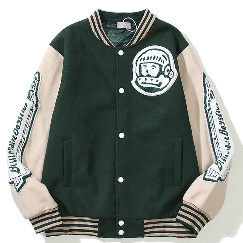 Hip Hop Men Varsity Jacket Harajuku Vintage Bomber Jackets Astronaut