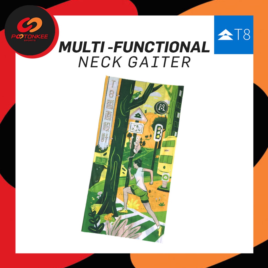 T8 Multi Functional Neck Gaiter ผ้าบัฟ ซับเหงื่อ กันฝุ่น / Wristband / Neckerchief / Face Mask — صورة 5