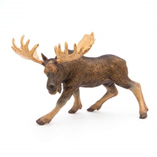 ตุ๊กตาของเล่น Papo Wild Animal Kingdom Moose สามปีขึ้นไป BR... ใหม่ -