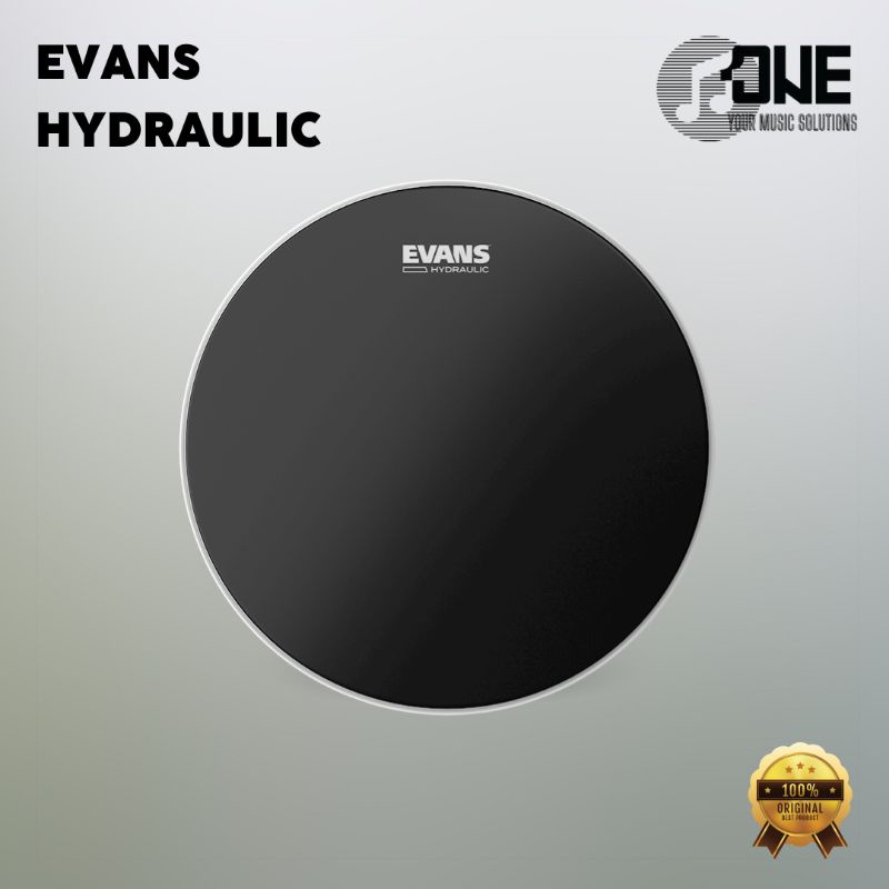 Evans Hydraulic 14 Black Mars Head Batter Skin Drum