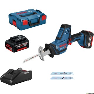 Bosch เลื่อยชัก GSA 18V-Li พร้อม กล่องแข็ง และแบตเตอรี่ (แบตเตอรี่ 4.0 จำนวน 2ก้อน)