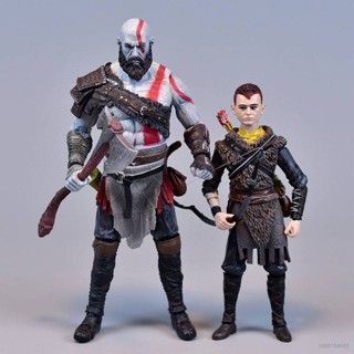 Yb2 โมเดลตุ๊กตาฟิกเกอร์ God Of War Kratos Atreus BY2 ของเล่น ของขวัญ สําหรับเด็ก ตกแต่งบ้าน