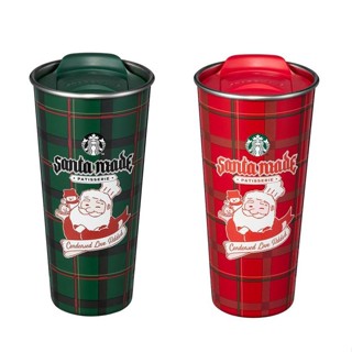 🎀【Pre-order】 2022 แก้วสตาร์บัคส์เกาหลี Starbucks Korea Holiday DW To Go Green/ Red Santa Tumbler 473ml/ 16oz