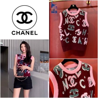 เสื้อแขนกุดนิตติ้ง CHANEL SS23 SPRING SUMMER COLLECTION SLEEVELESS KNIT TOP