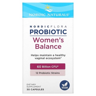 Nordic Naturals, Nordic Flora Probiotic, Womens Balance, 60 Billion CFU, 30 Capsules