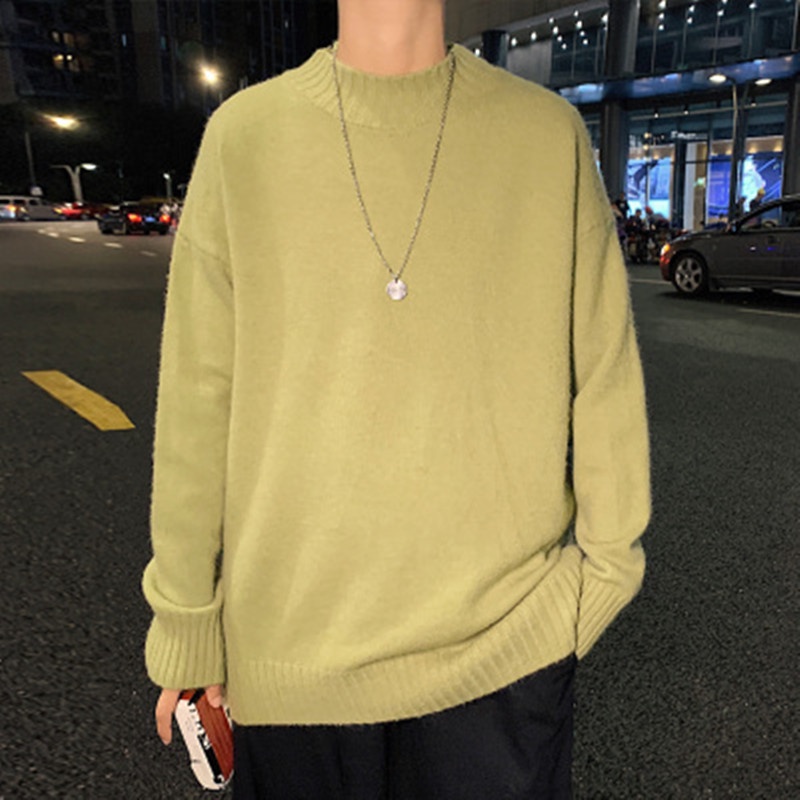 New Korean Style Men Turtleneck Sweaters Fashion Slim Fit Pullover Mens Casual Knitwear Pullovers Male Turtleneck Sweate #4